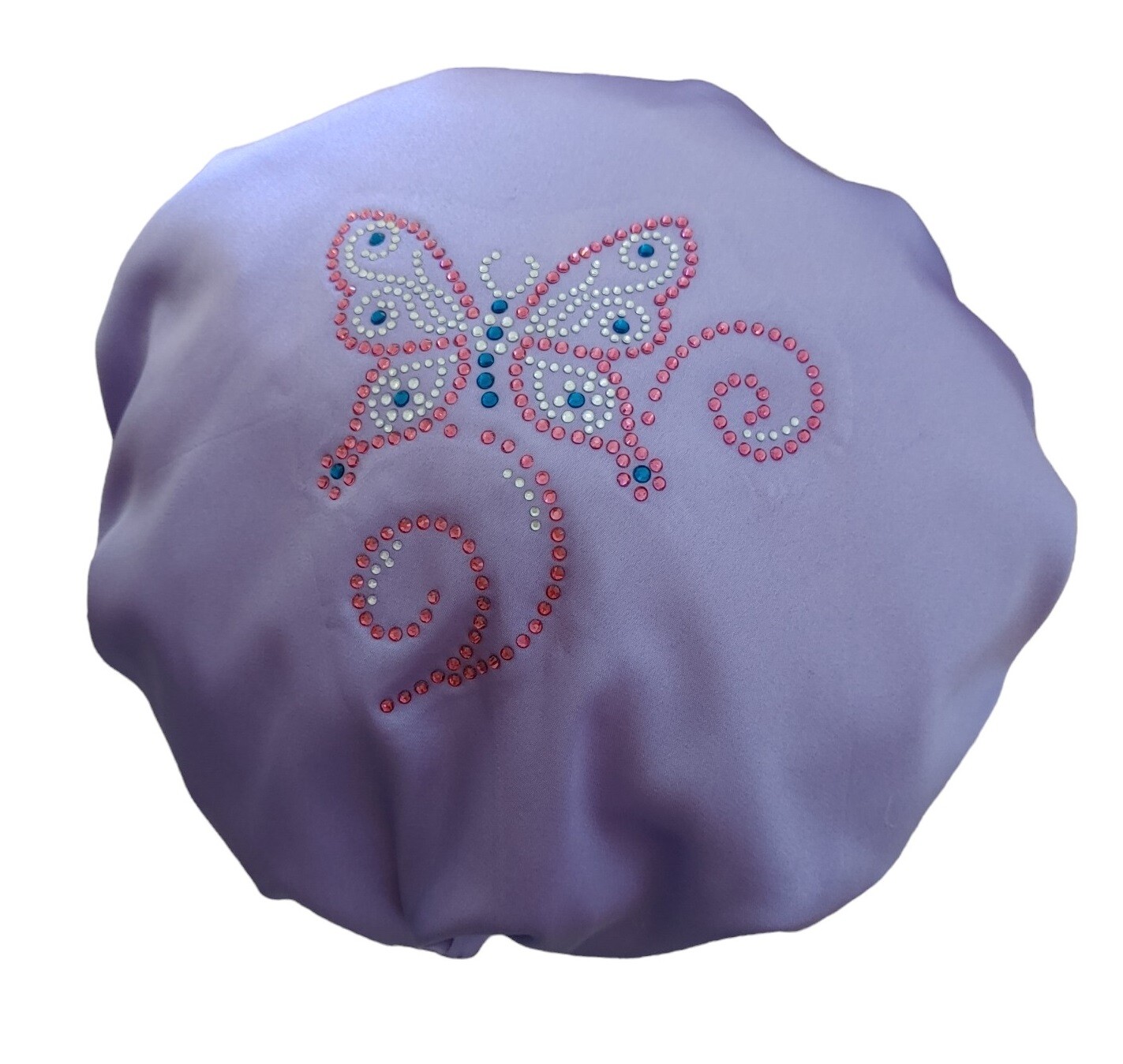 Diamante Shower Cap - Lilac Butterfly