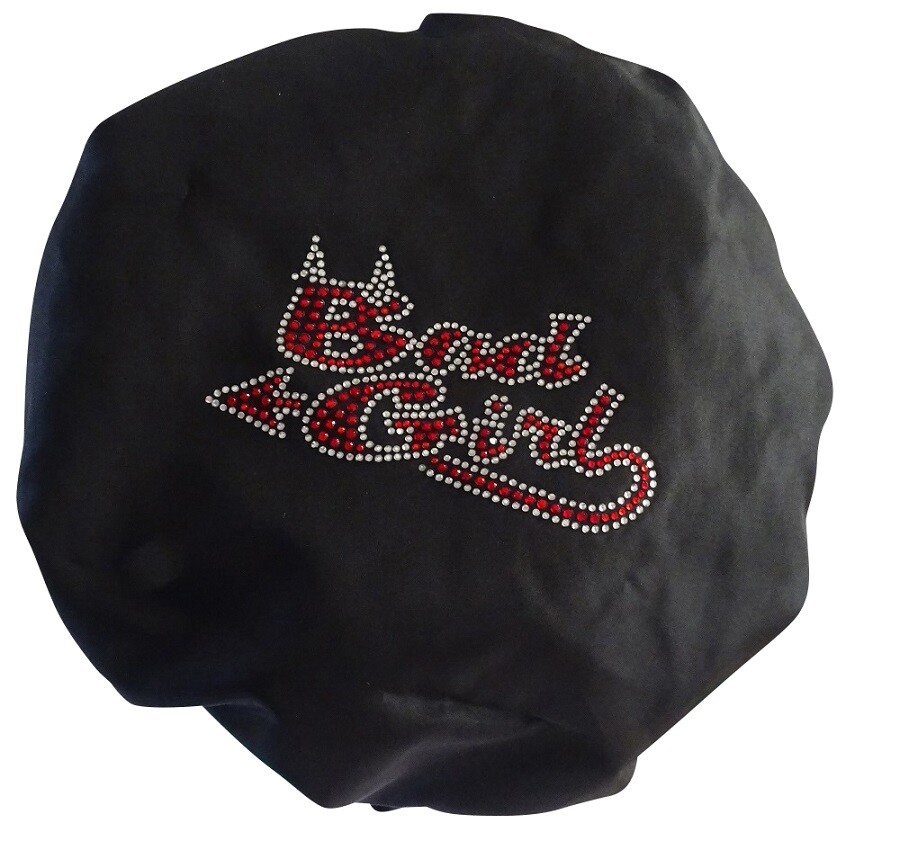 Diamante Shower Cap - BAD GIRL - Black