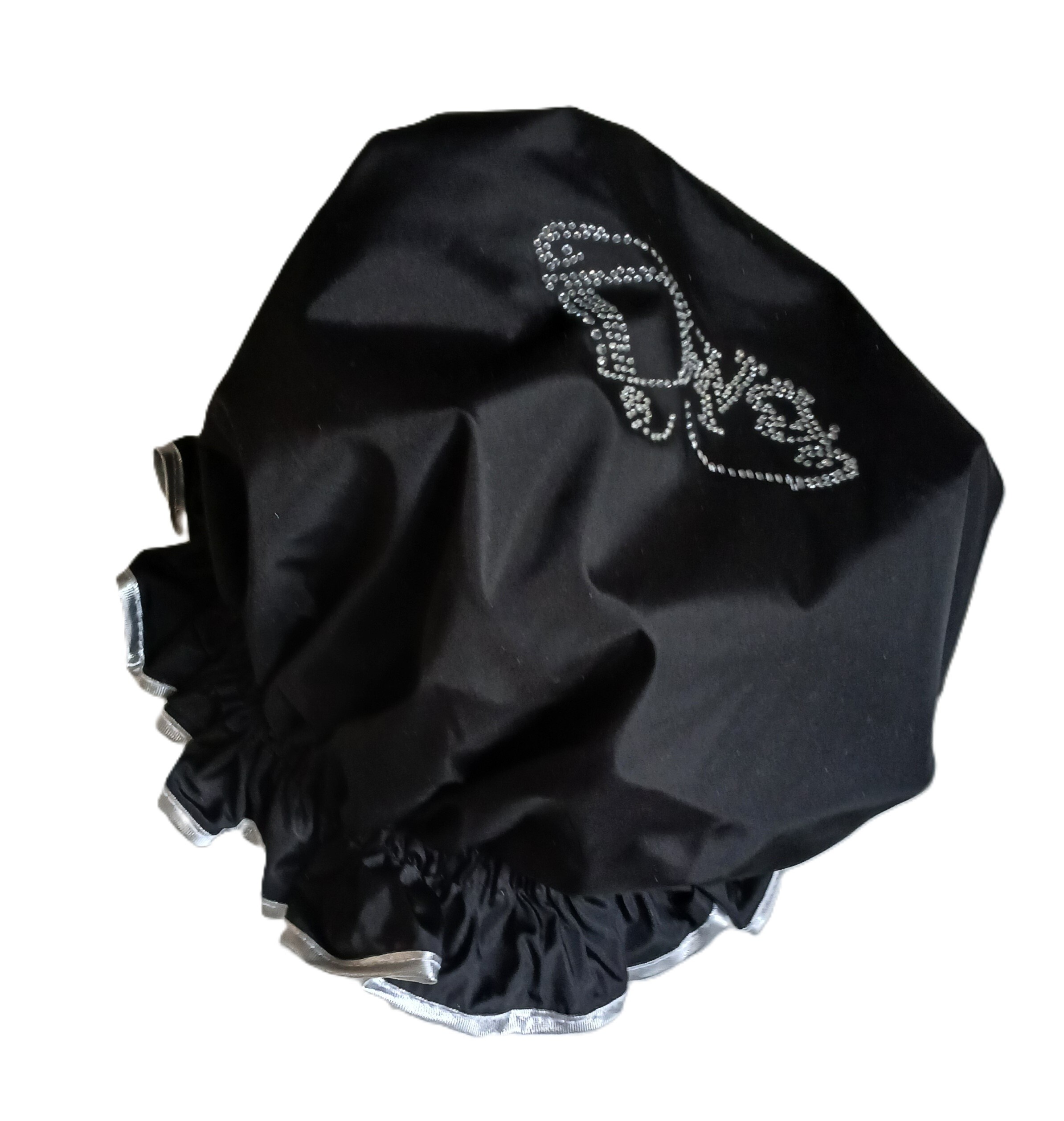 Diamante Shower Cap - DIVA - Black