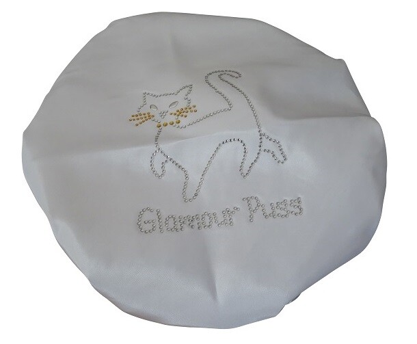 Diamante Shower Cap - GLAMOUR PUSS - White