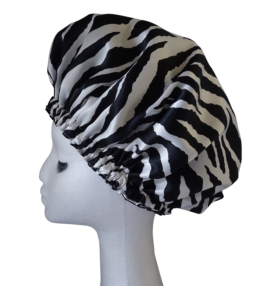 Mens Shower Cap - Zebra