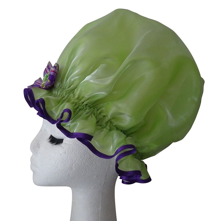 XL Ladies Shower Cap - Lime Rhumba