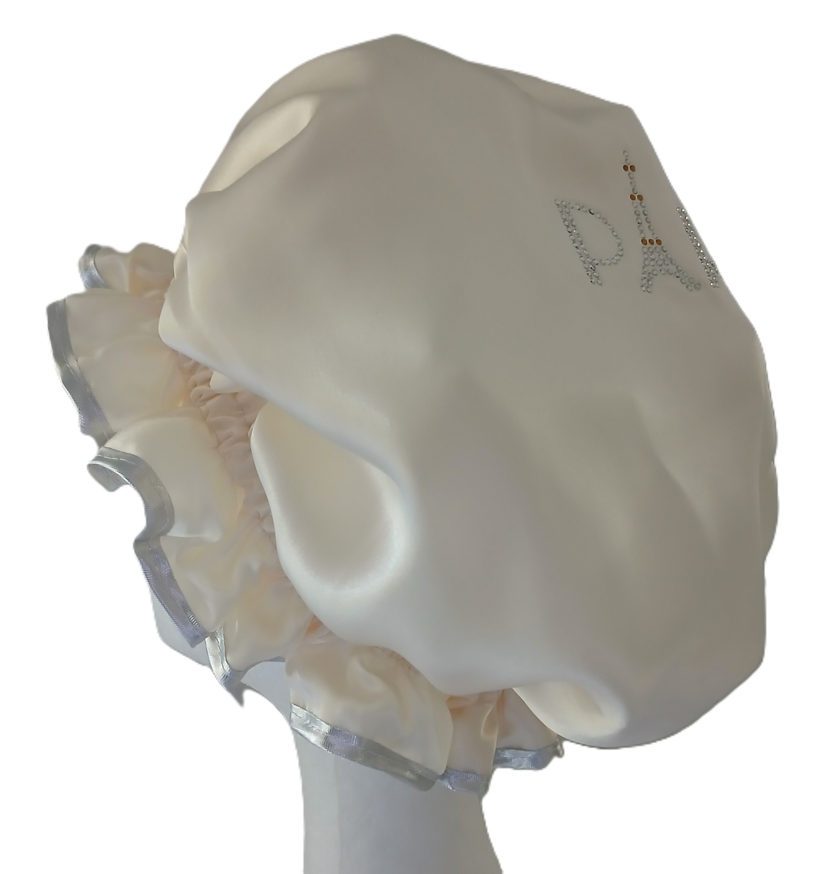 Diamante Shower Cap - PARIS - Cream