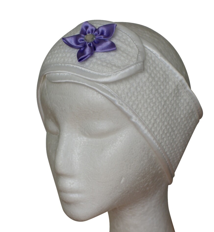 Microfibre Head Band - Lilac Flower