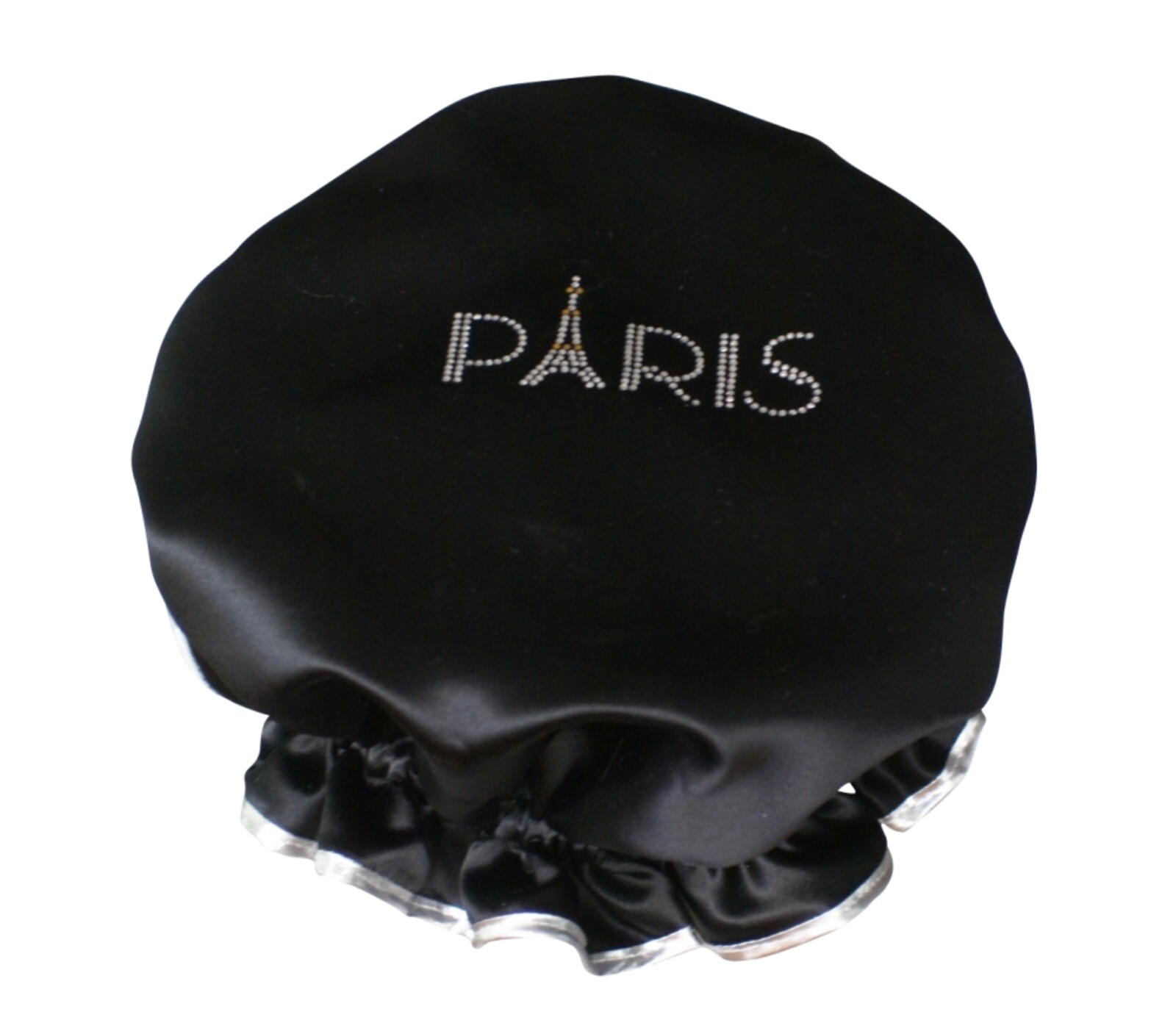 Diamante Shower Cap - PARIS - Black