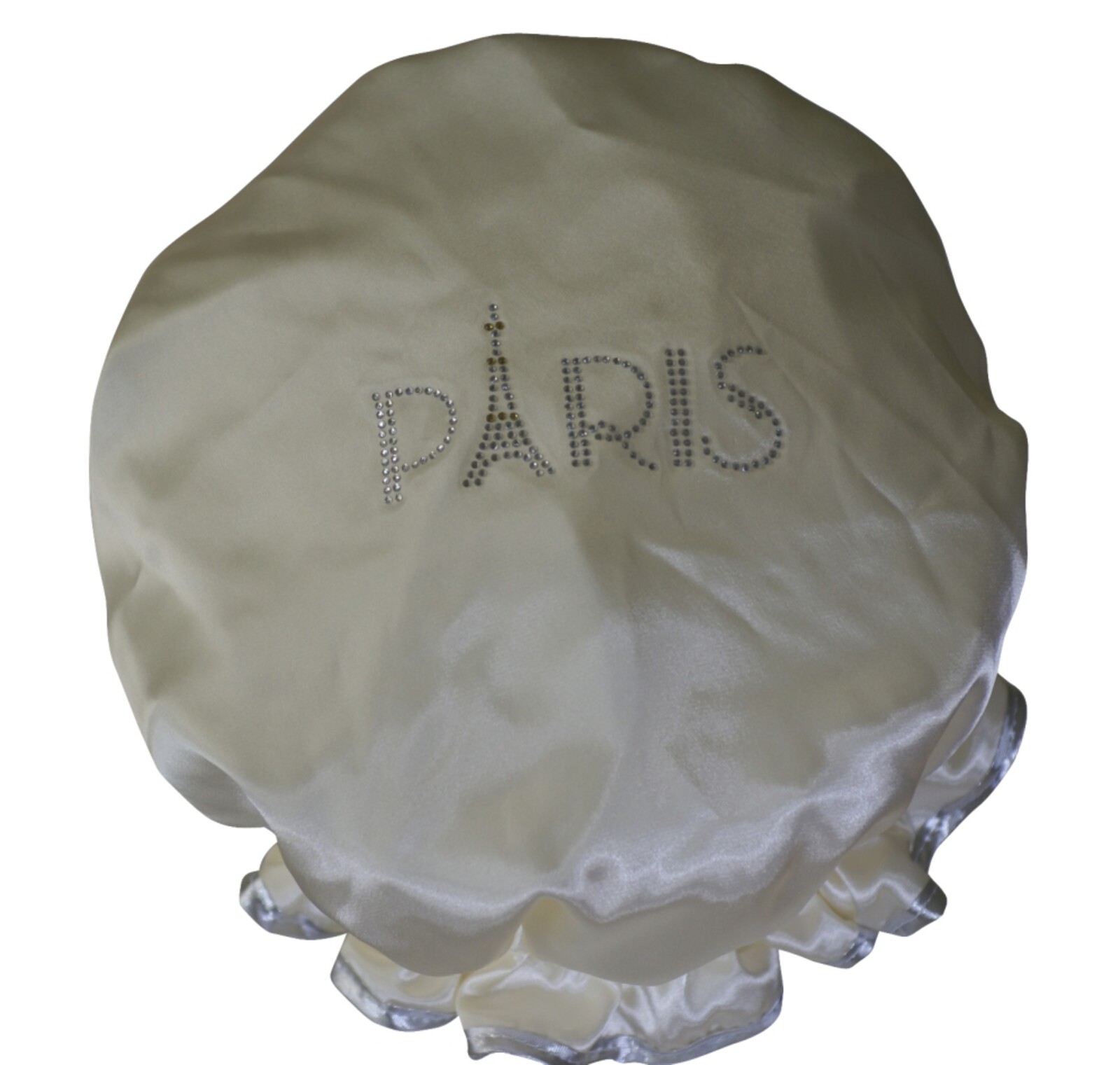 Diamante Shower Cap - PARIS - Cream