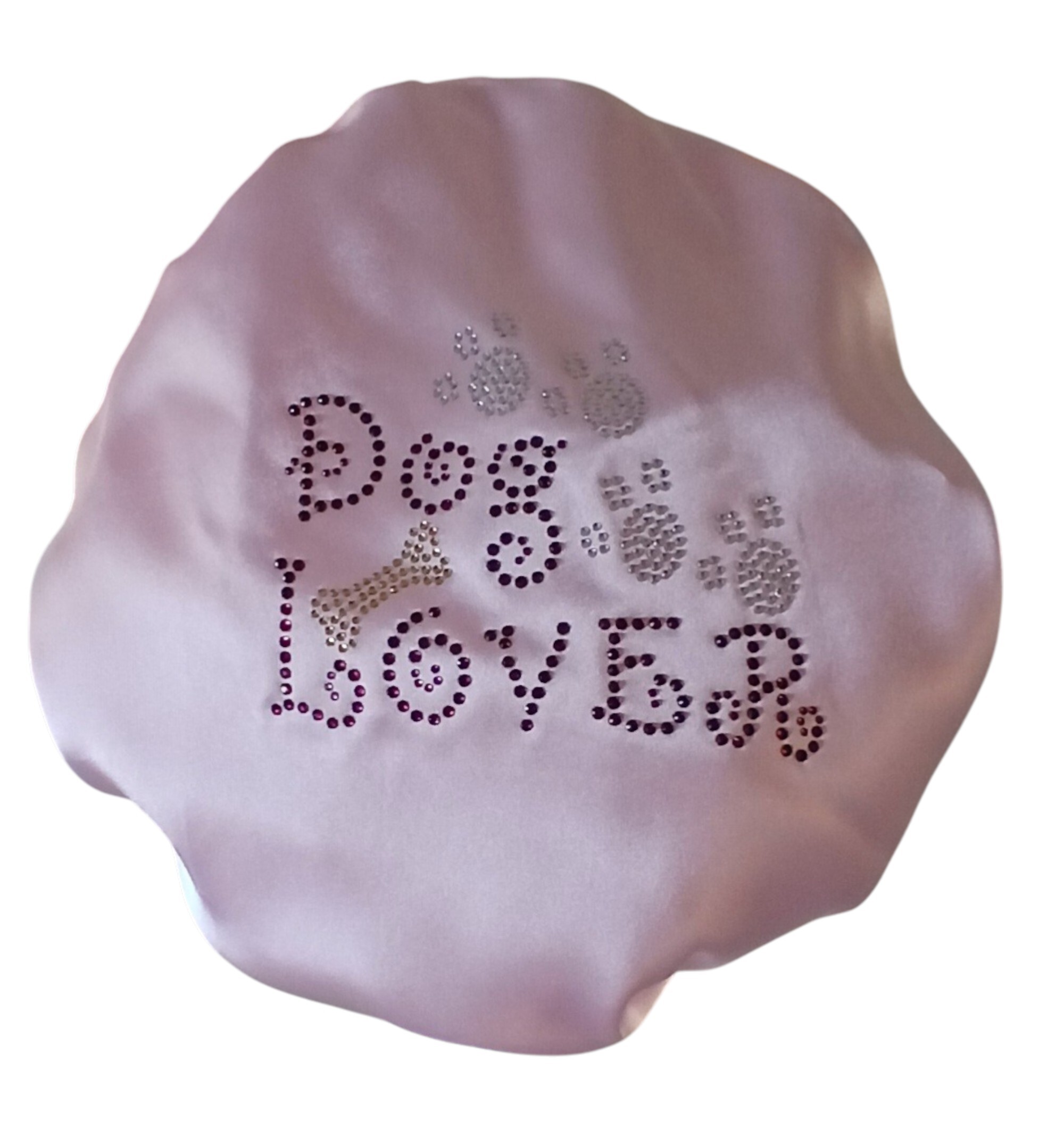 Diamante Shower Cap - DOG LOVER - Pink