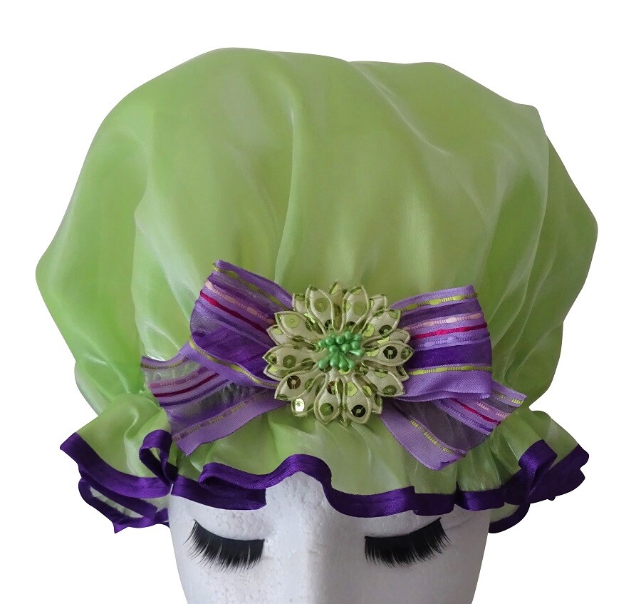 XL Ladies Shower Cap - Lime Rhumba