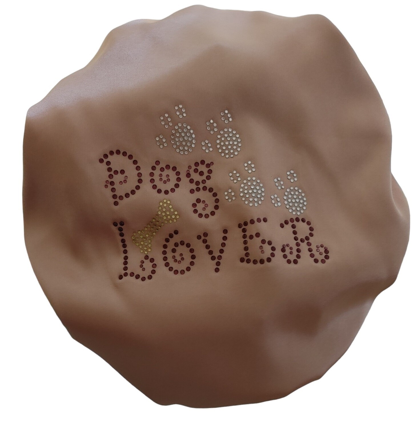 Diamante Shower Cap - Dog Lover - Tan