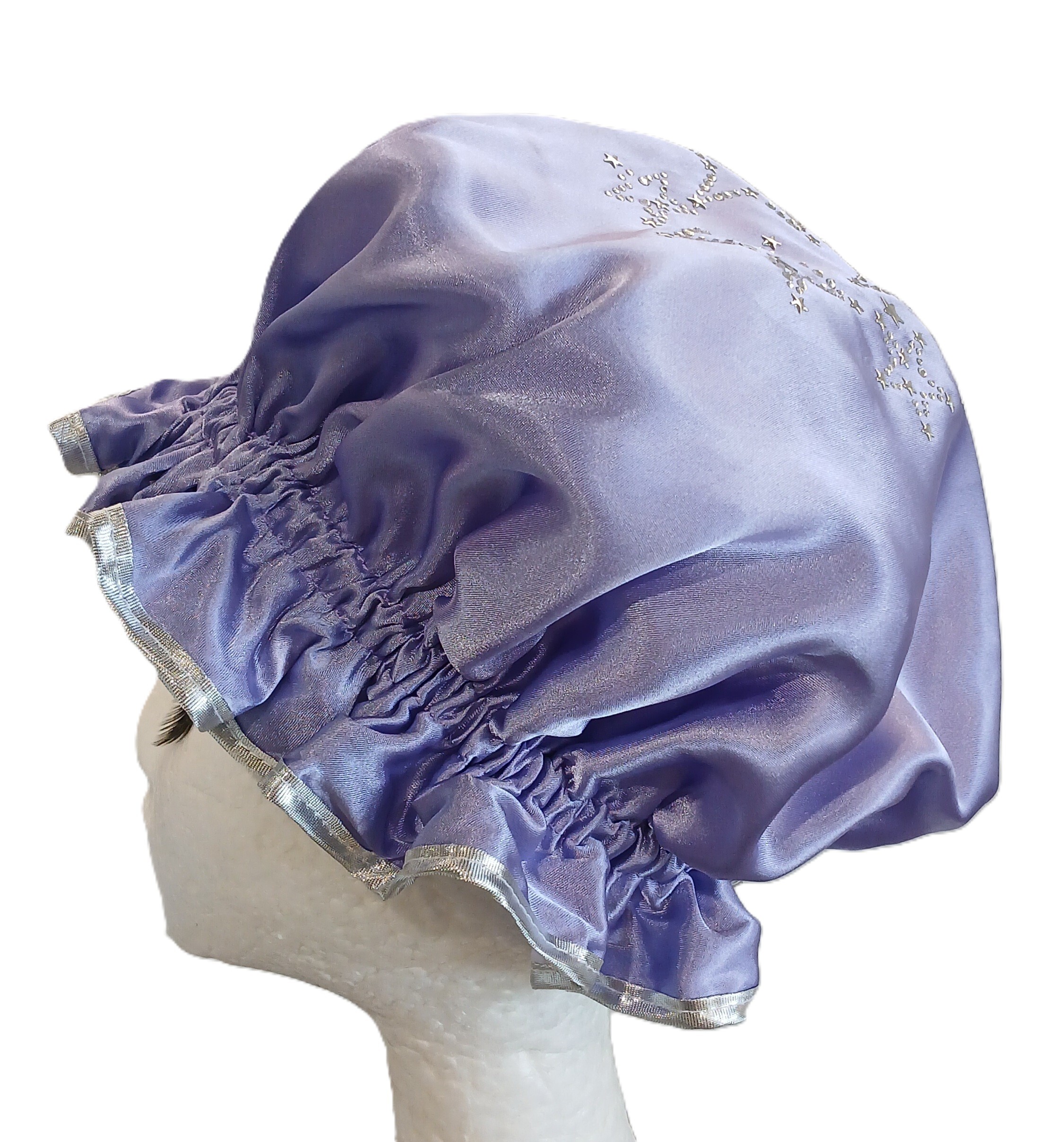 Diamante Shower Cap - Stars - Lilac