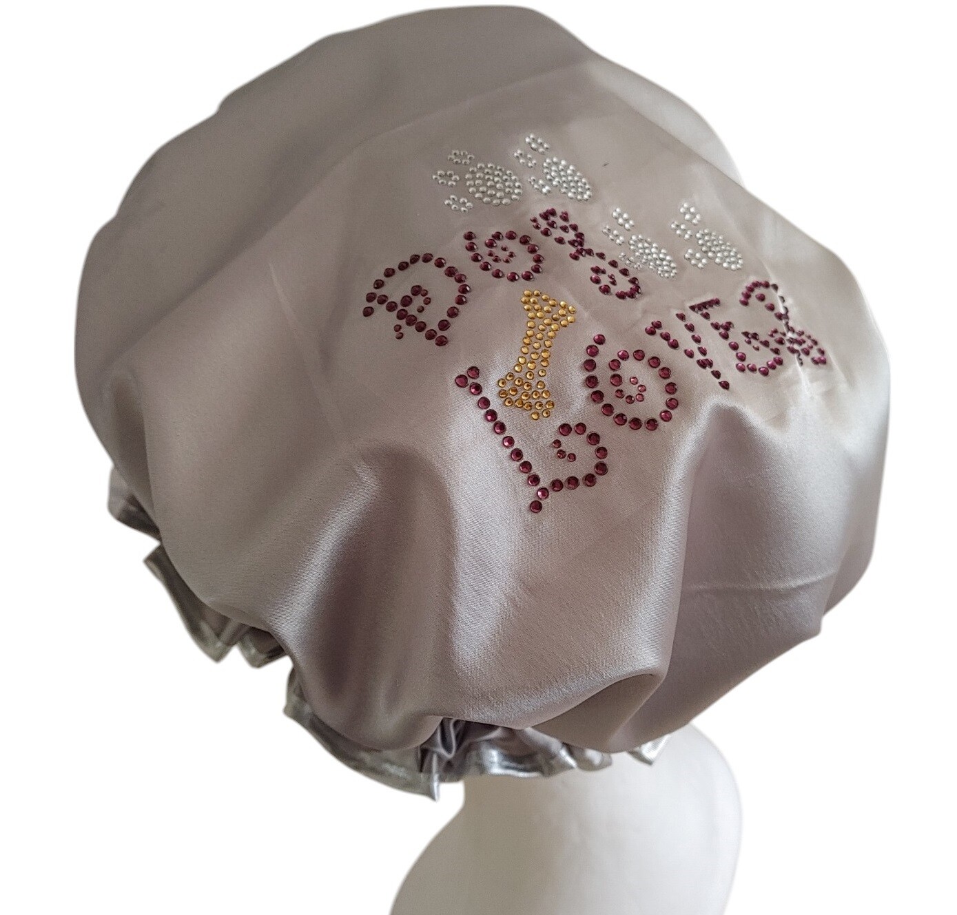 Diamante Shower Cap - Dog Lover - Silver