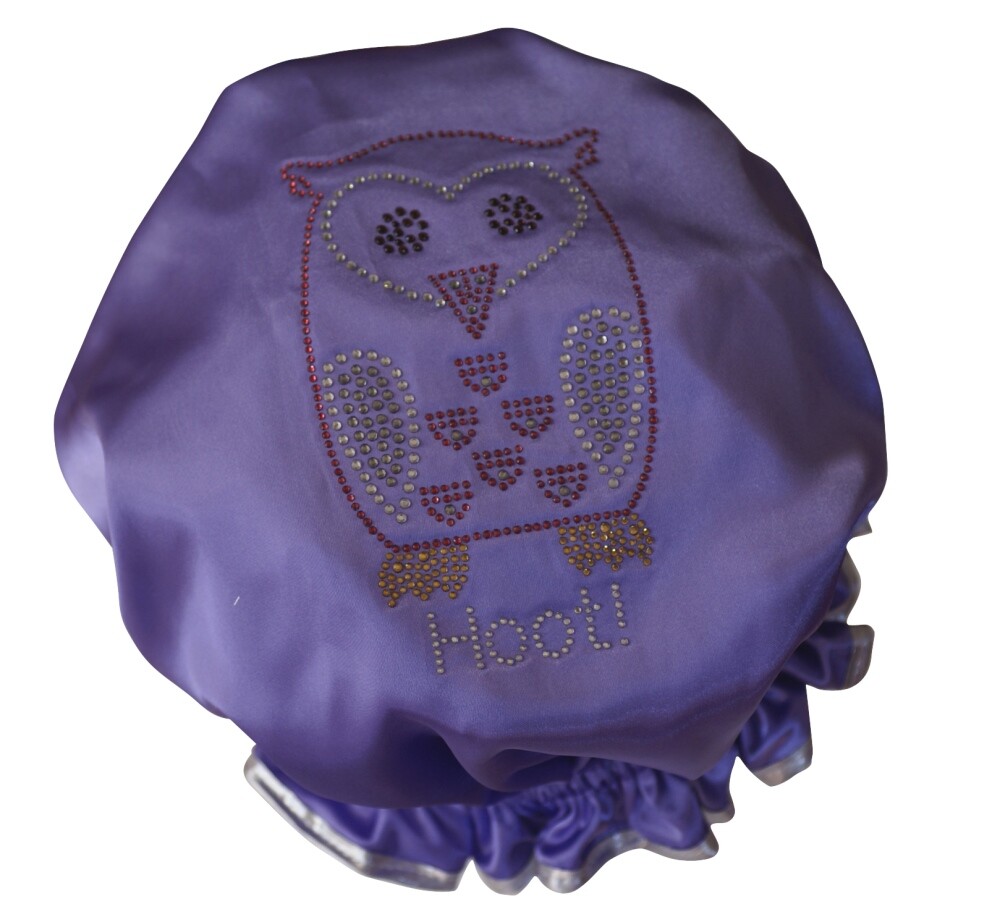 Diamante Shower Cap - HOOT - Lilac