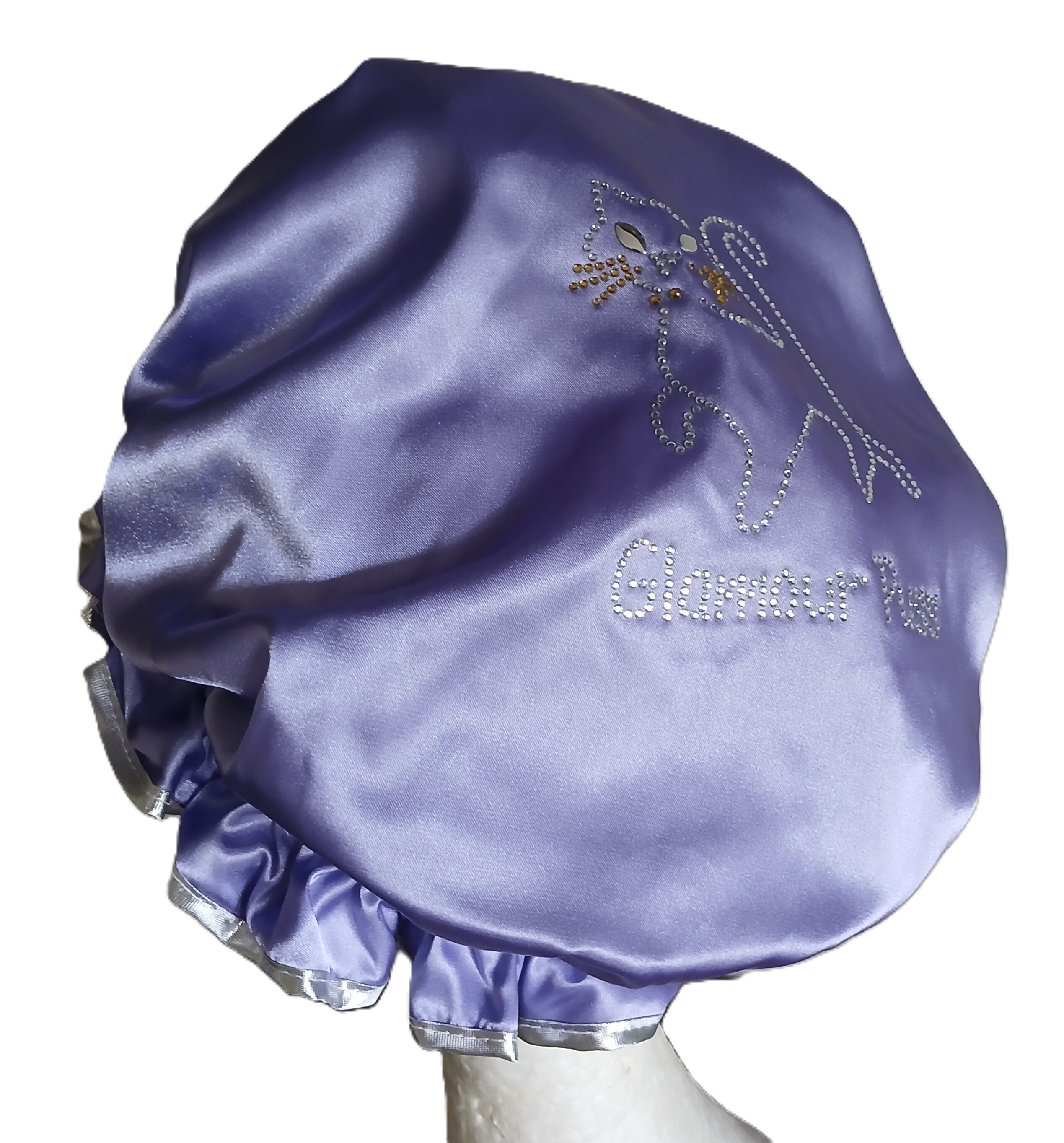 Diamante Shower Cap - GLAMOUR PUSS - Lilac