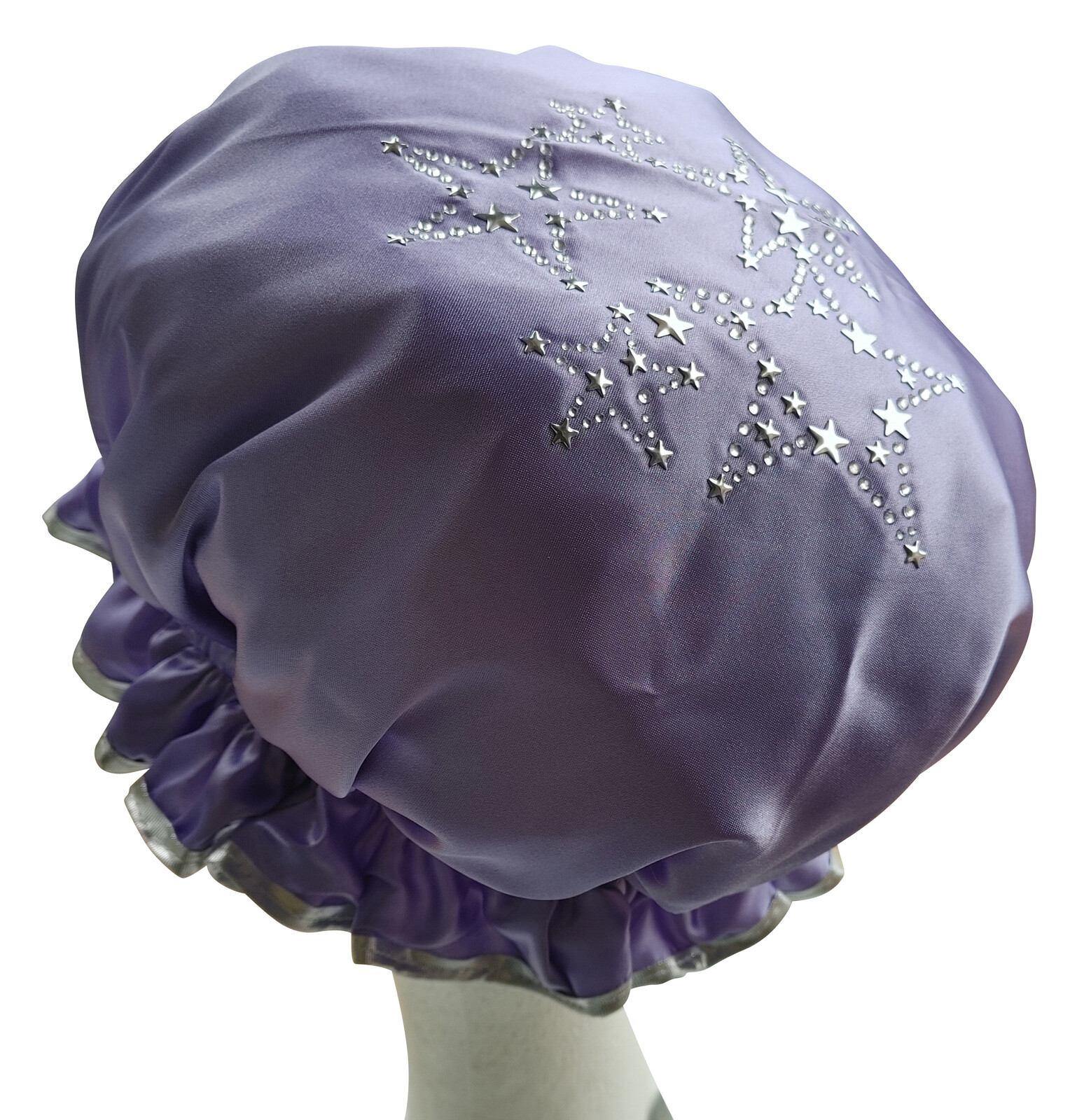 Diamante Shower Cap - Stars - Lilac