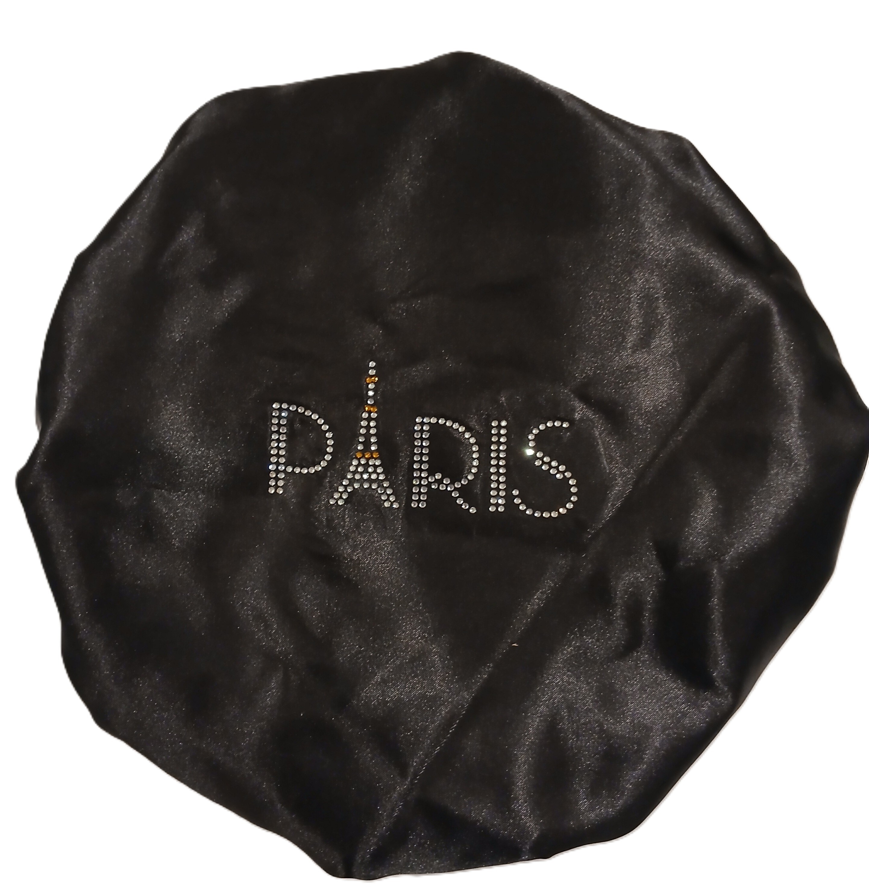 Diamante Shower Cap - PARIS - Black