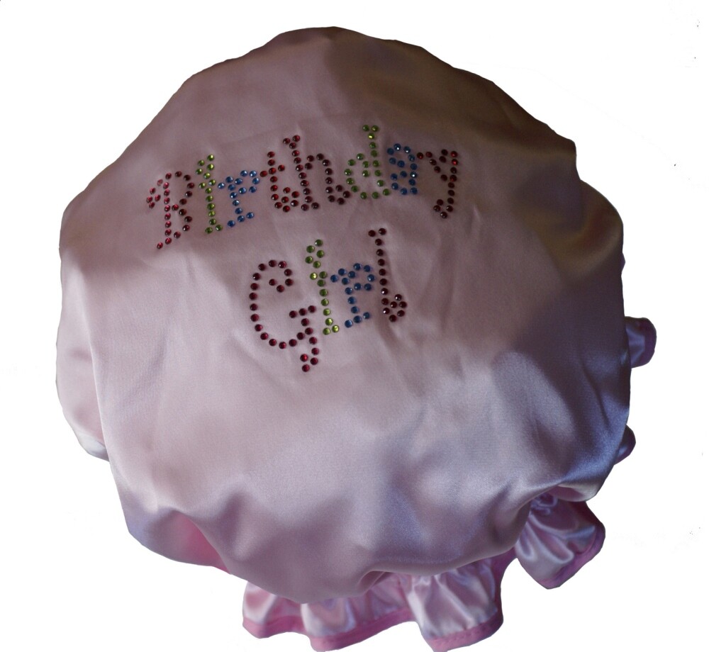 Diamante Shower Cap - BIRTHDAY GIRL - Pink