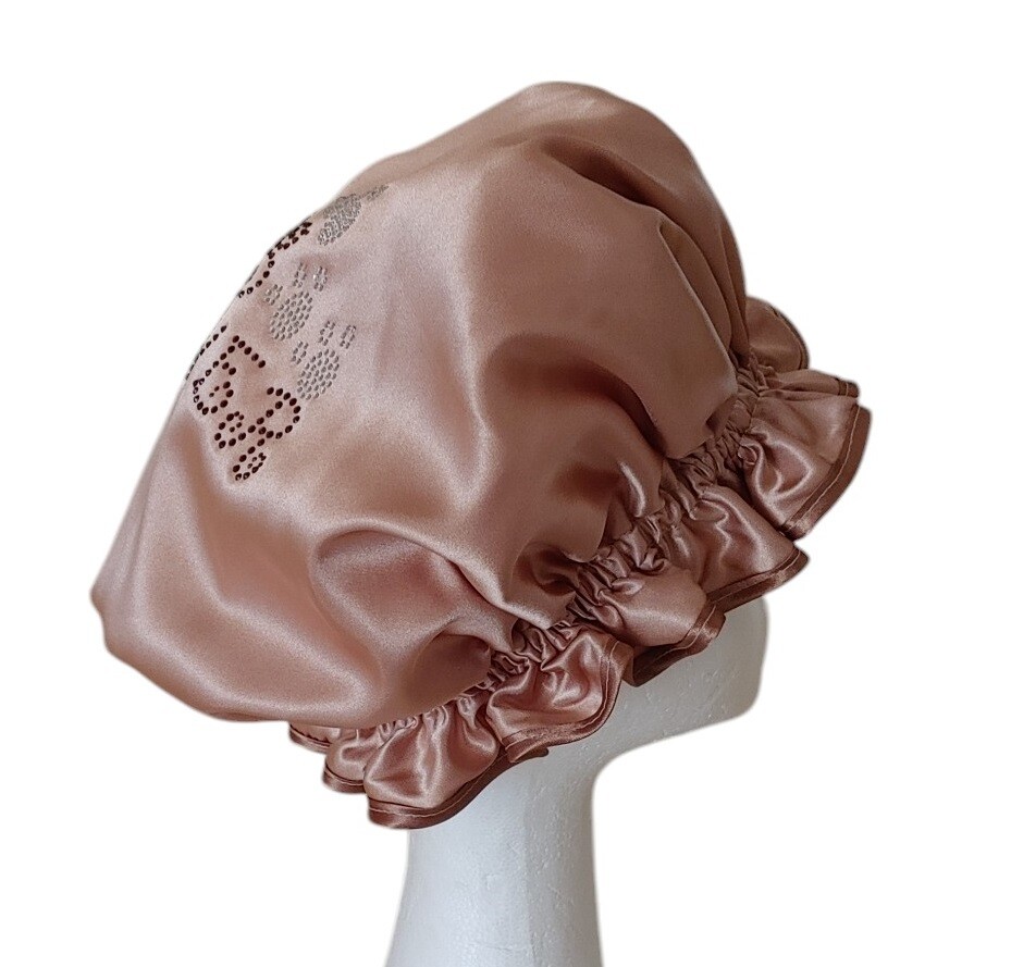 Diamante Shower Cap - Dog Lover - Tan