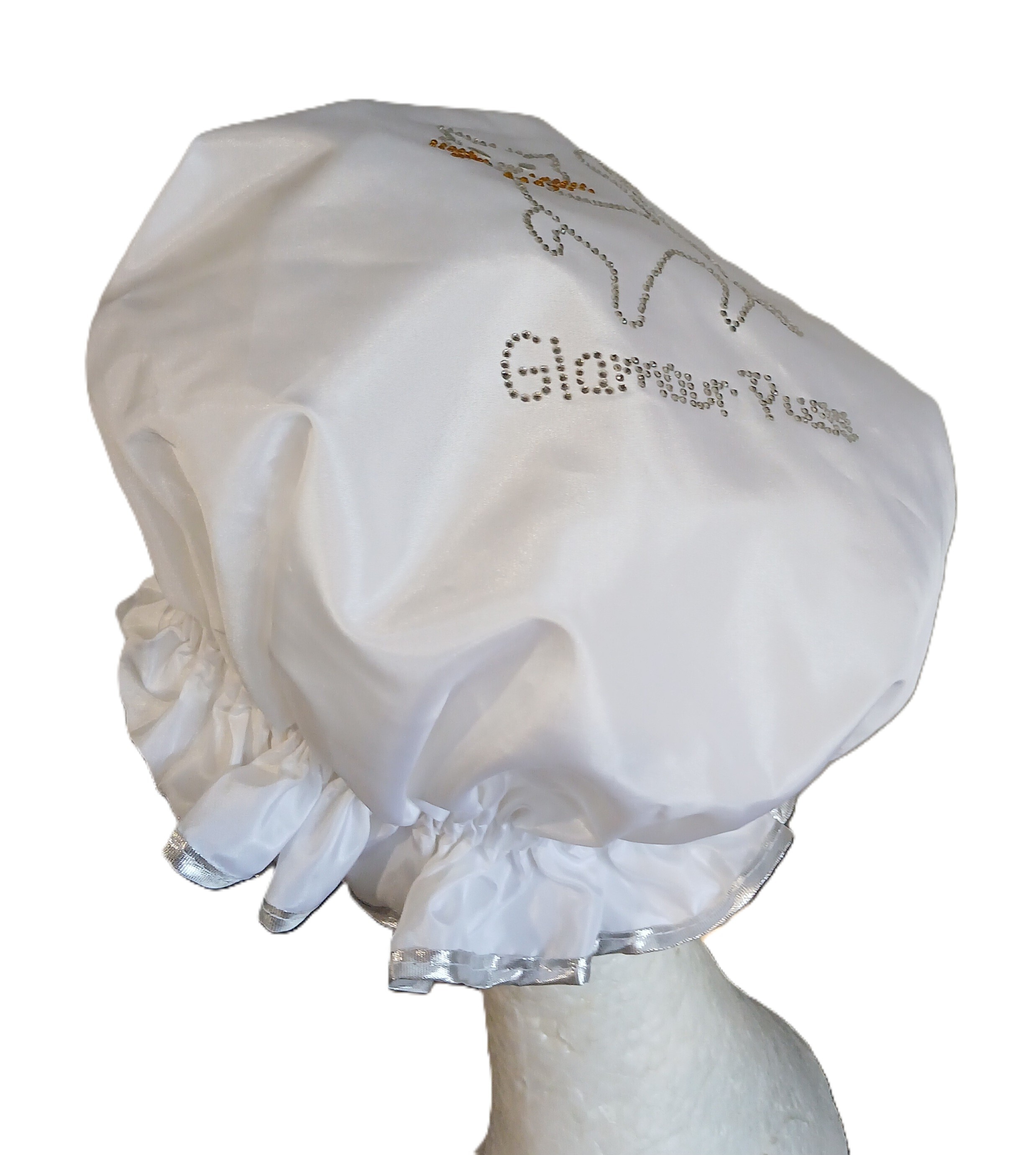 Diamante Shower Cap - GLAMOUR PUSS - White