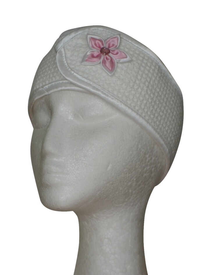 Microfibre Head Band - Pink Flower