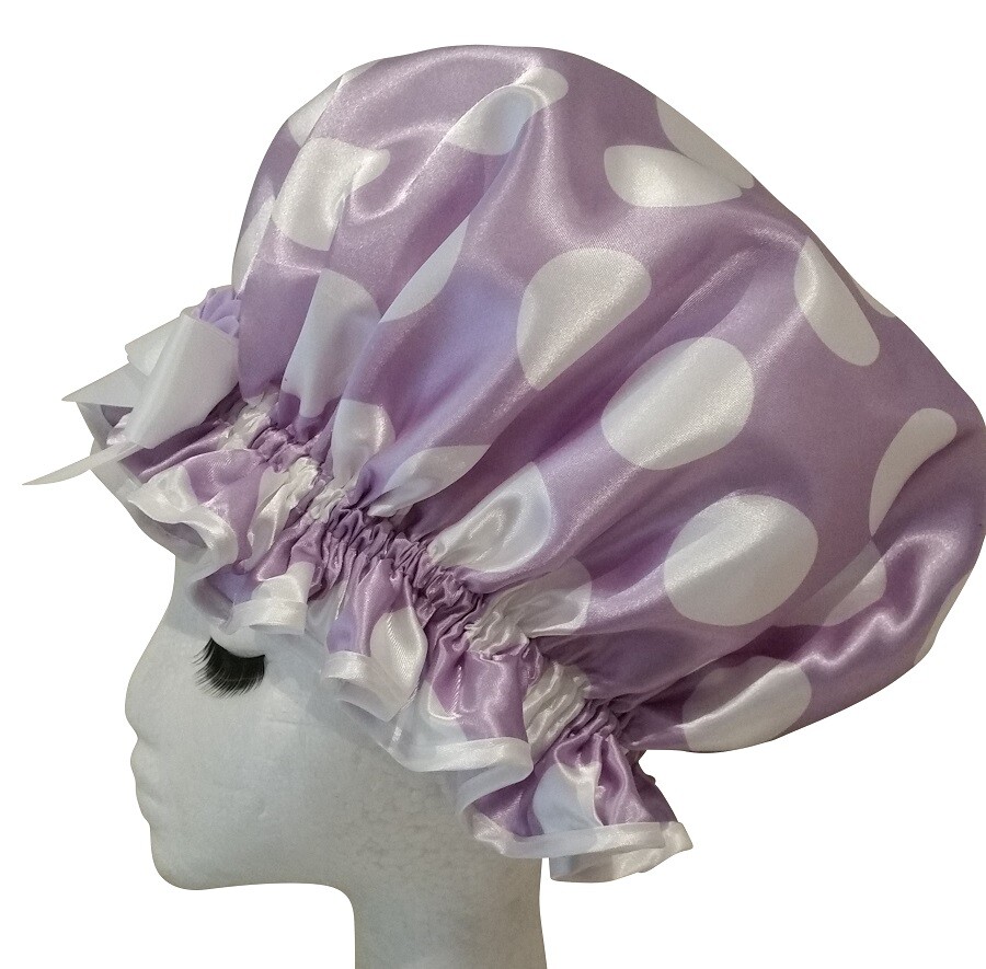 XL Ladies Shower Cap - Big Dot Lilac