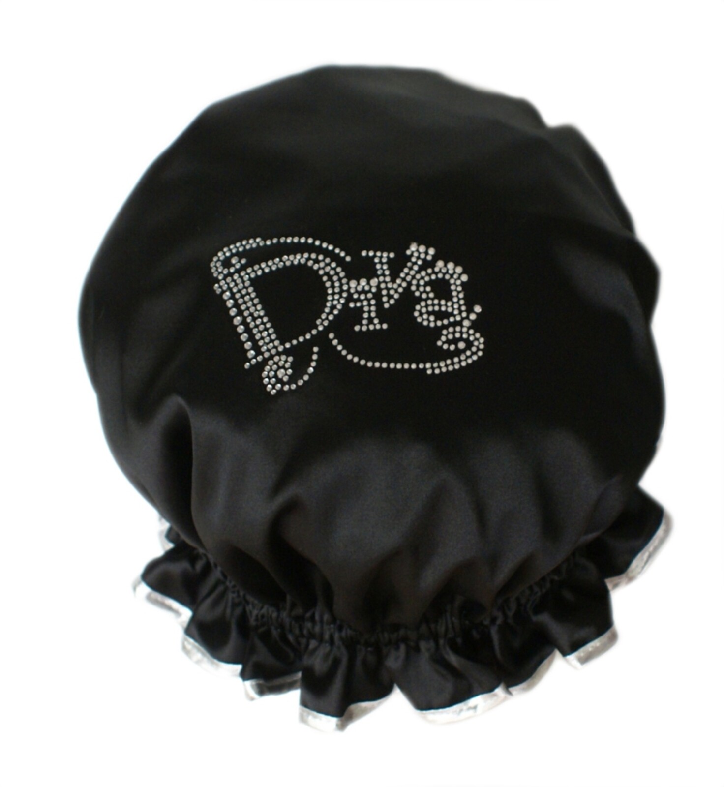 Diamante Shower Cap - DIVA - Black