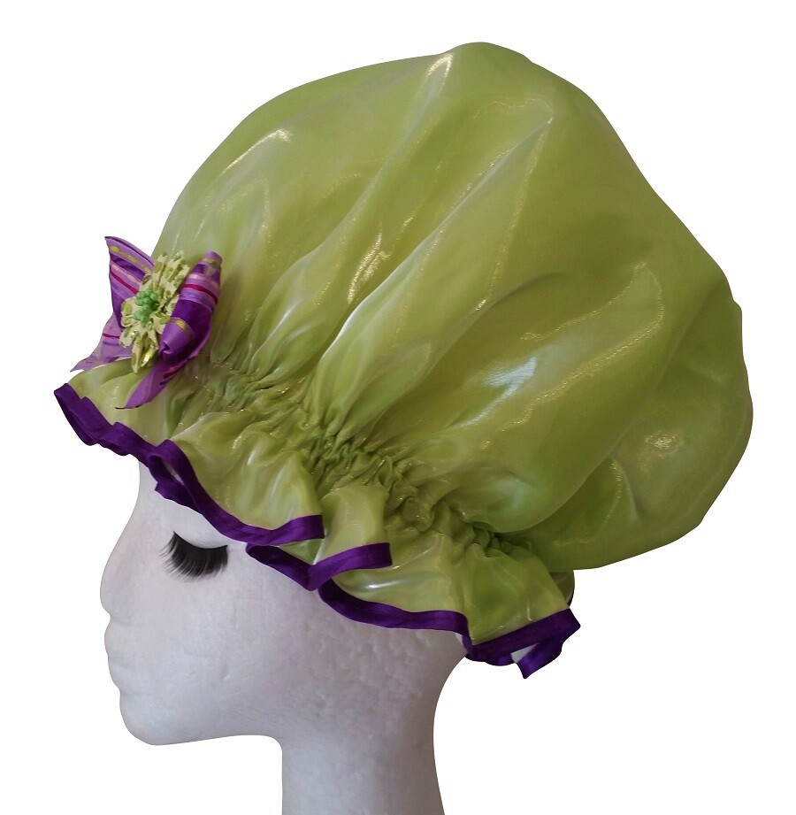 XL Ladies Shower Cap - Lime Rhumba