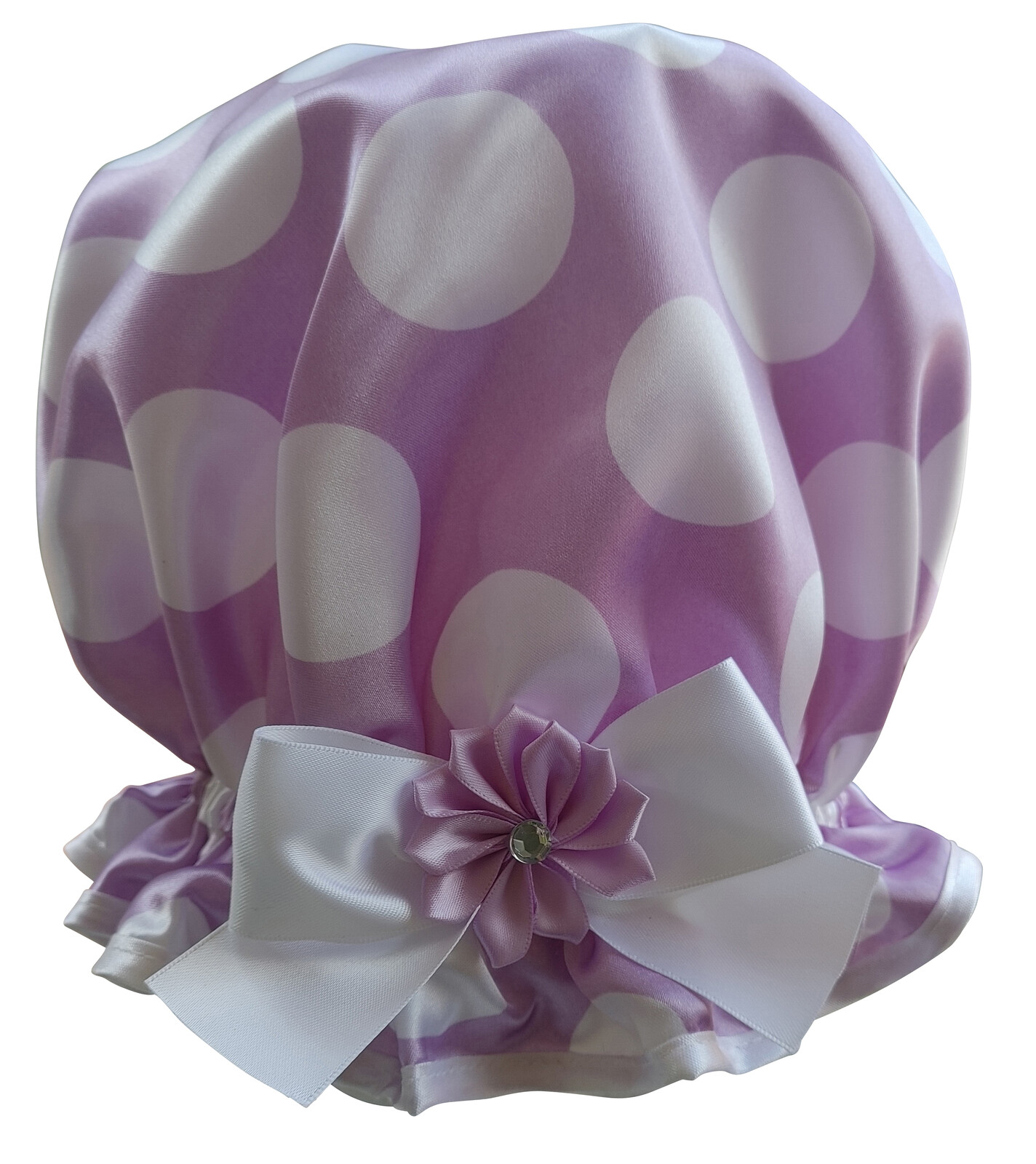 XL Ladies Shower Cap - Big Dot Lilac