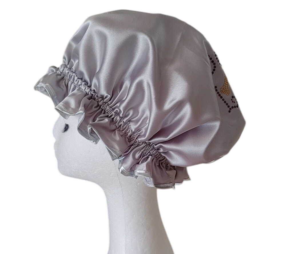 Diamante Shower Cap - Dog Lover - Silver